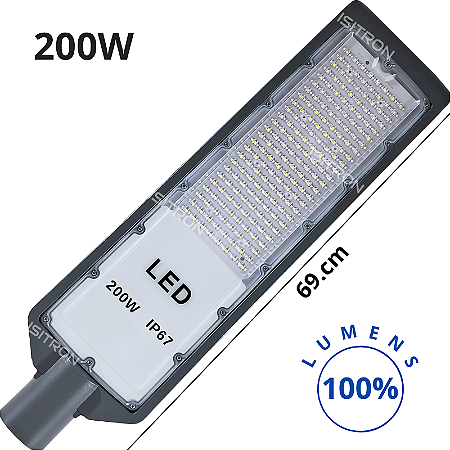 Luminária 200W Fator 100% Led SMD IP67 Base Redonda uso geral