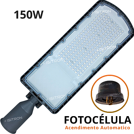 Luminária 150W Com (DPS) Proteção Contra Surto Base Redonda Relé Fotocélula Led SMD 160LM/W uso geral