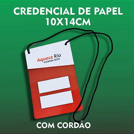 Crachá/credencial Personalizado Tamanho 10x14cm - Com cordão