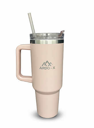 Copo térmico com Canudo Ardo-X | Rosa