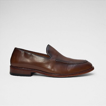 Sapato de Couro Masculino Marrom Social