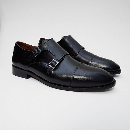 Sapato Masculino Monk Preto Elegante