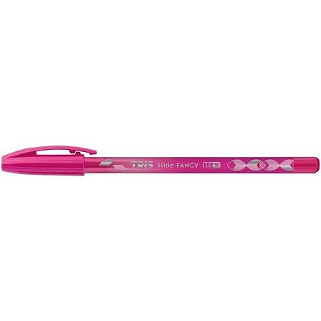 CANETA ESF TRIS SLIDE FANCY 1.0 ROSA