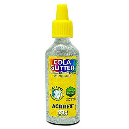 COLA GLITTER 23G / -COR PRATA