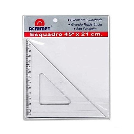 ESQUADRO ESCOLAR ACRIMET 45 (21CM)