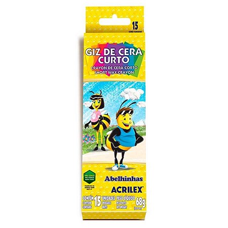 GIZ DE CERA CURTO ACRILEX 15 CORES