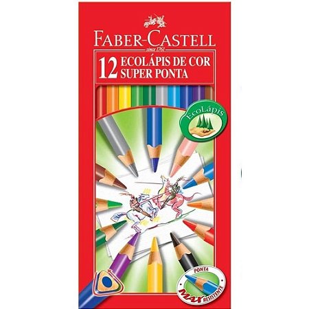 ECOLAPIS DE COR SUPER PONTA 12 CORES