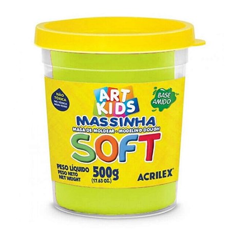 MASSA DE MODELAR SOFT 500G AMARELO LIMÃO