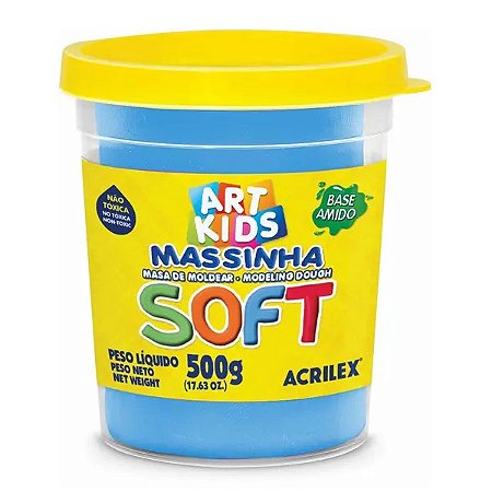 MASSA DE MODELAR SOFT 500G AZUL