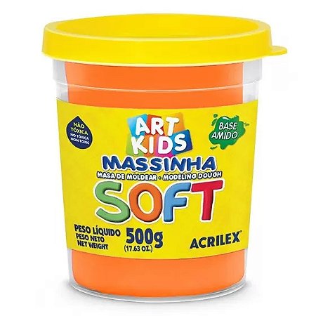 MASSA DE MODELAR SOFT 500G LARANJA