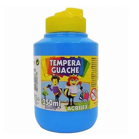 TEMPERA GUACHE 250ML  AZUL CELESTE