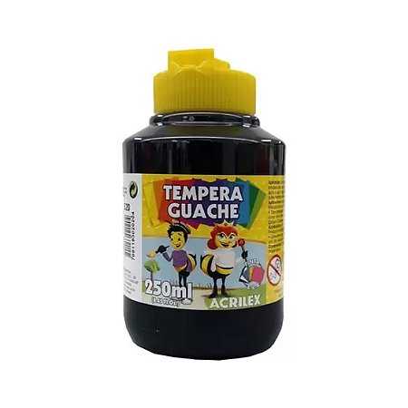 TEMPERA GUACHE 250ML  PRETO