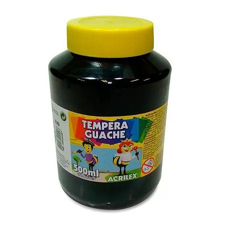TEMPERA GUACHE 500ML PRETO