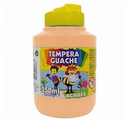 TEMPERA GUACHE 250ML AMARELO PELE
