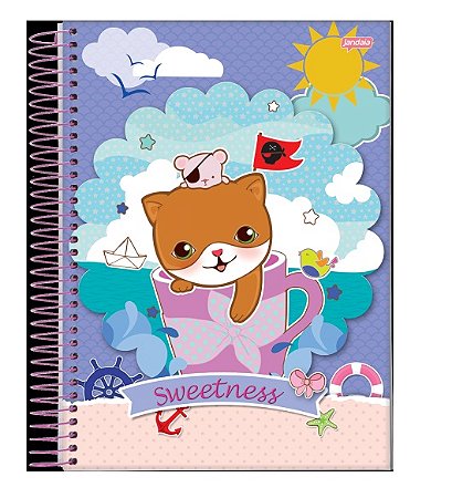 CAD. ESPIRAL UNIV. C.D. 1X1 96 FLS SWEETNESS