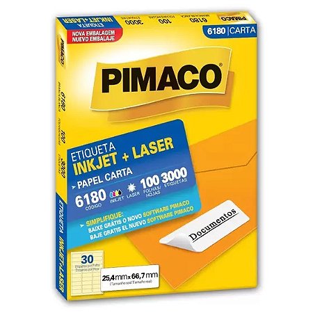 ETIQ.INKJET+LASER PIMACO 6180