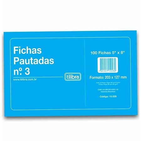 FICHA PAUTADA N3 5X8