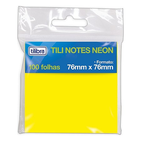 TILI NOTES 76X76MM NEON AM BL