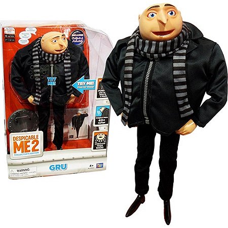 BONECO DE PLASTICO A PILHA GRU MALVADO FAVORITO 4PC FIIIV