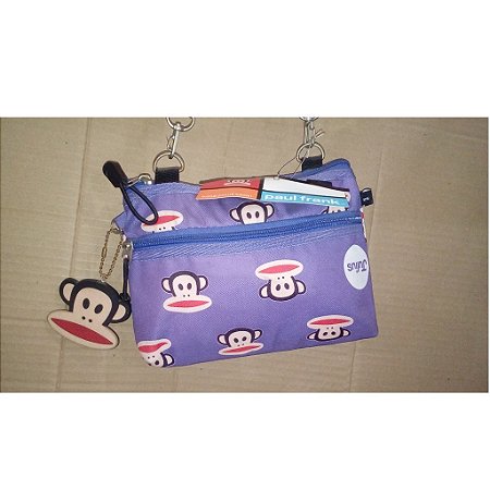 BOLSA TRANSV PAUL FRANK SUNRISE CINZA ESCURO