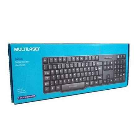 TECLADO BASICO SLIM PRETO USB MULTILASER (05)