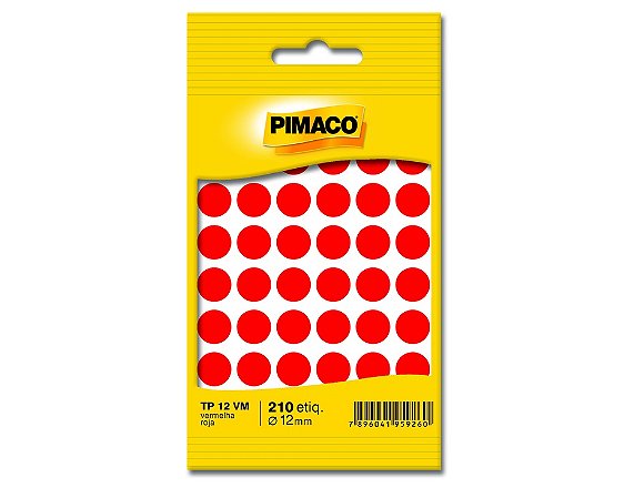 ETIQ. ADES. TP12 PIMACO 5FLS VERMELHA(E)
