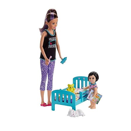 FHY97 BARBIE BABYSITTER BONECA CONJUNTO SORT