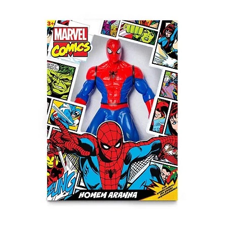 BONECO E PERSONAGEM HOMEM ARANHA COMICS 50CM. VM UNIDADE 550 - MIMO