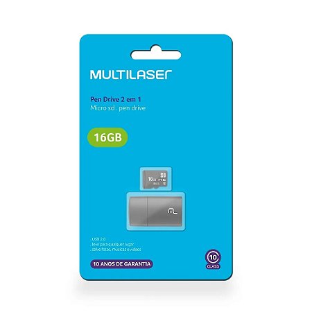 2X1: LEITOR USB + CARTAO DE MEMORIA CLASSE 10 16GB