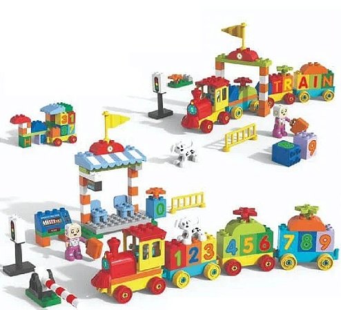 BLOCOS DUPLOS TREM 78PC