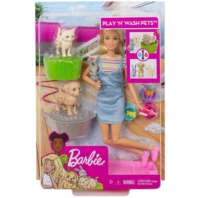 FXH11 BARBIE BANHO DE CACHORRINHOS
