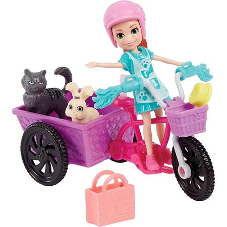 GFR03 POLLY POCKET   BICICLETA AVENTURA COM BICHINHO