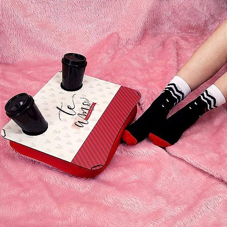 BANDEJA ALMOFADA COM COPOS - AMOR INFINITO