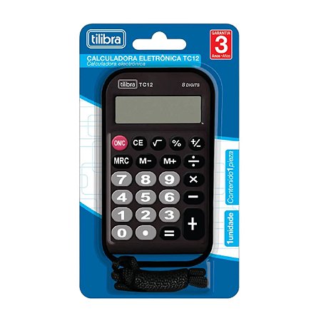 CALC BOLSO TC12 PRETA BL 7891027008222 UN/1