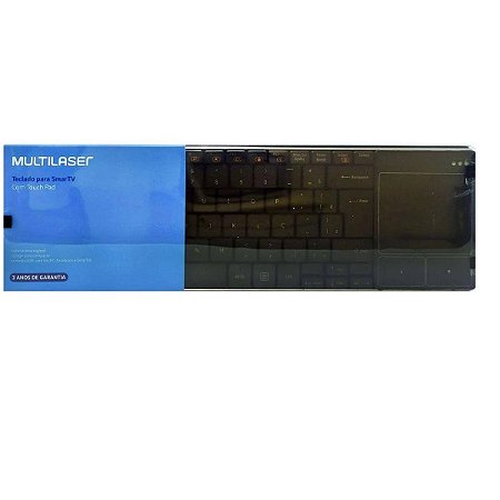TECLADO SEM FIO 2.4 GHZ COM TOUCH INTEGRADO PRETO USB (05)