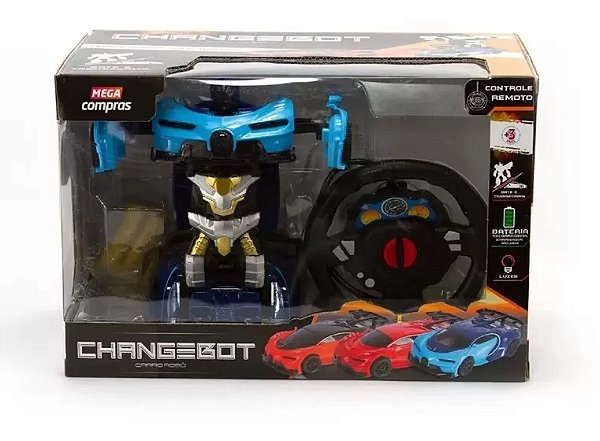 CAR502 - CARRINHO DE BRINQUEDO DE CONTROLE REMOTO (CHANGEBOT) - 7898506728367