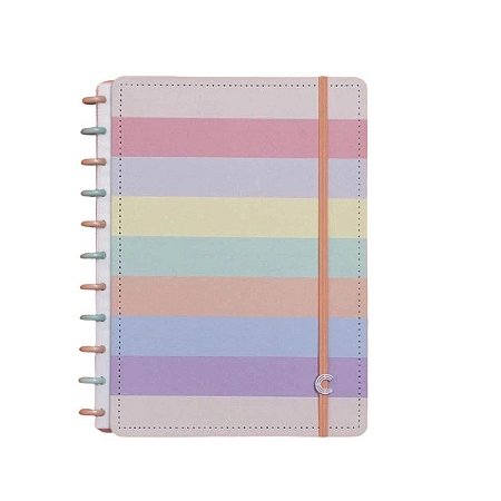 CADERNO ARCO-IRIS PASTEL - GRANDE