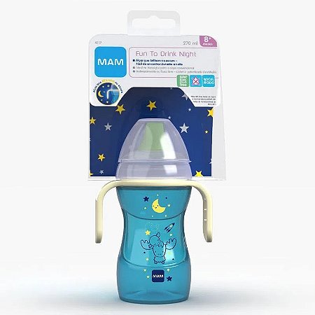 COPO MAM FUN TO DRINK NIGHT 270ML - AZUL