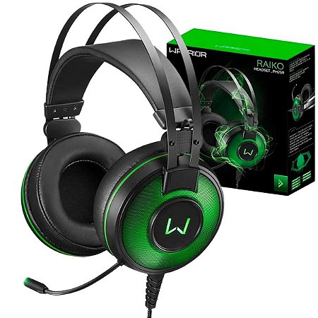 WARRIOR RAIKO HEADSET GAMER 7.1 USB COM LED VERDE