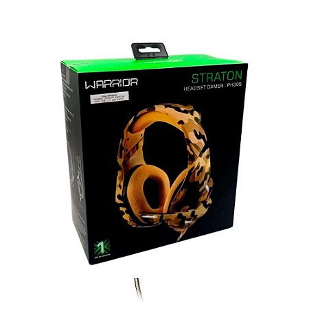 WARRIOR STRATON HEADSET GAMER ARMY USB 2.0 LED