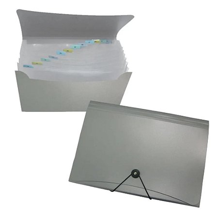 PASTA PP SANFON OFICIO C/12DIV UN PRATA