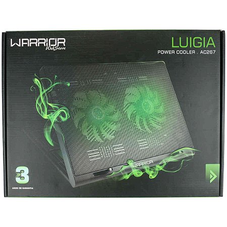 WARRIOR LUIGIA COOLER GAMER LED VERDE