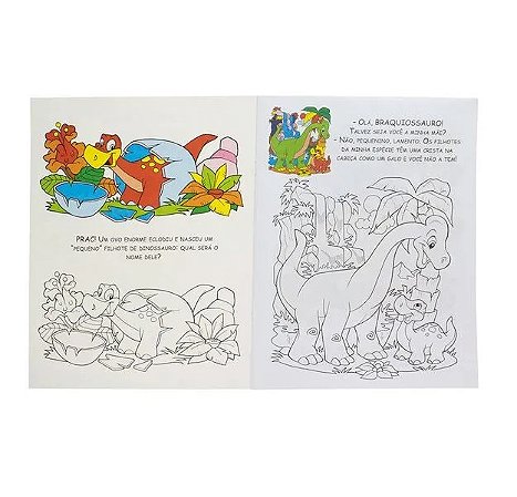 COMO E BOM COLORIR! DINOSSAUROS DIVERTIDOS