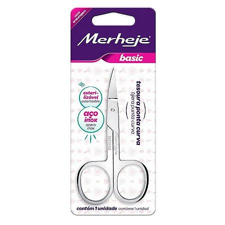 TESOURA P/ UNHAS MERHEJE PONTA CURVA