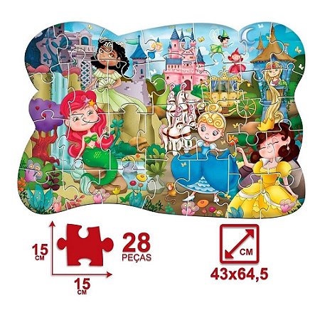 Q. CABECA 28 PCS GIGANTE - PRINCESAS - PREMIUM