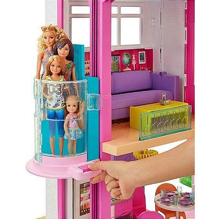GNH53 BARBIE PLAYSET CASA DOS SONHOS COM ELEVADOR