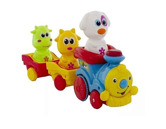 TRENZINHO ANIMAIS C LUZ SOM