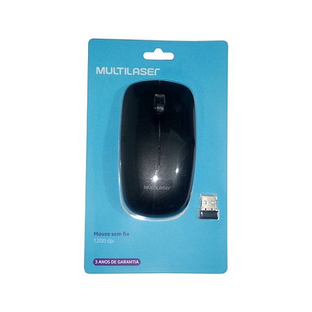 MOUSE SEM FIO 2.4GHZ PRETO USB