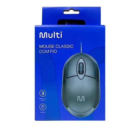 MOUSE CLASSIC BOX OPTICO FULL BLACK USB