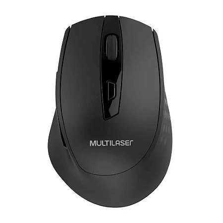 MOUSE SEM FIO 2.4GHZ 1600 DPI 6 BOTOES PRETO USB POWER SAVE.